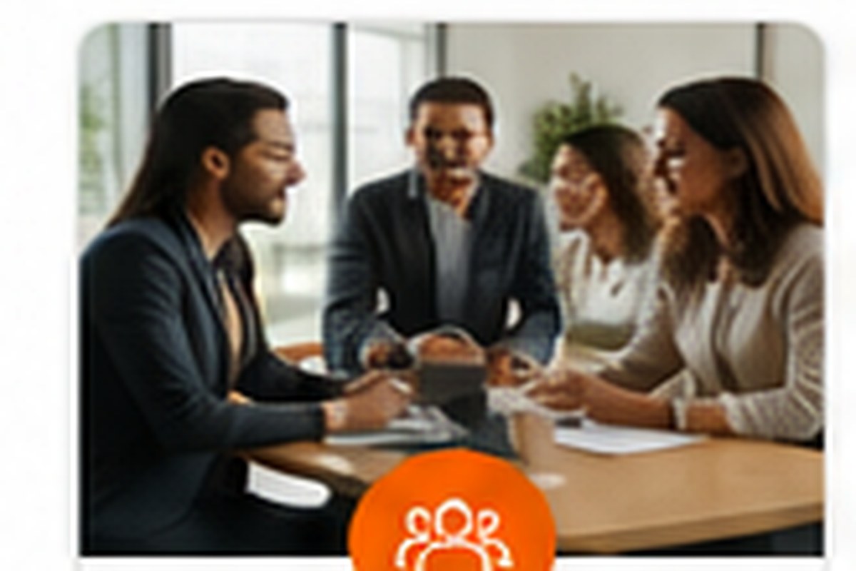 Equipe discutindo desenvolvimento humano corporativo